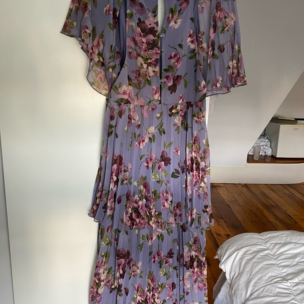 ASOS maternity midi tiered pleated dress